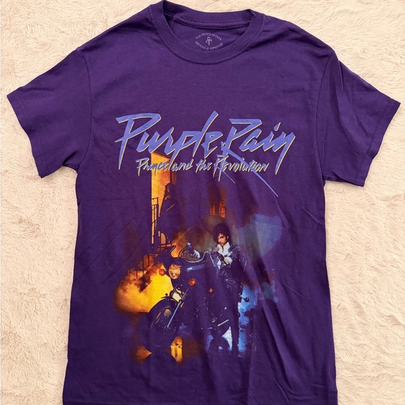 The Prince Estate Tops - Official Prince Purple Rain Graphic Tee - Size S